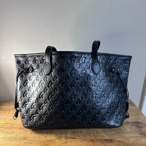 Sophisticated Black Embossed Tote